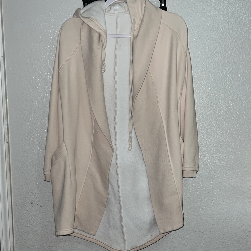 Fabletics Cream Hooded Cardigan